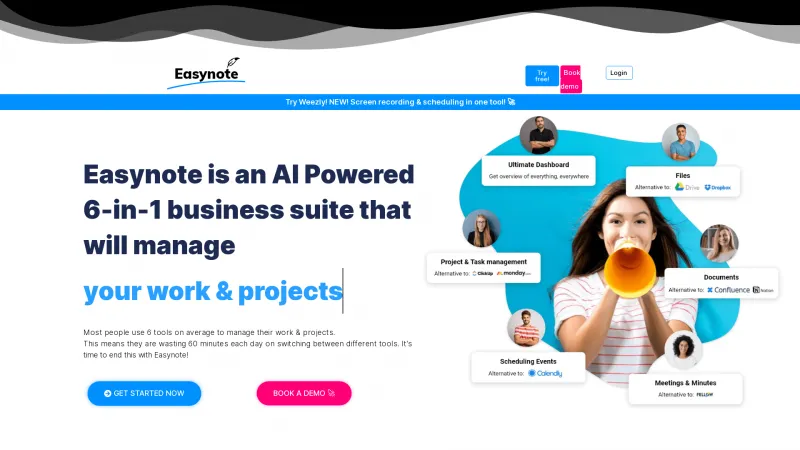 Homepage of Easynote