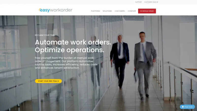 Homepage of Easyworkorder