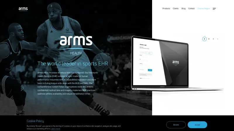 Homepage of ARMS HEALTH