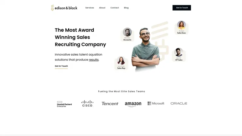 Homepage of Edison & Black