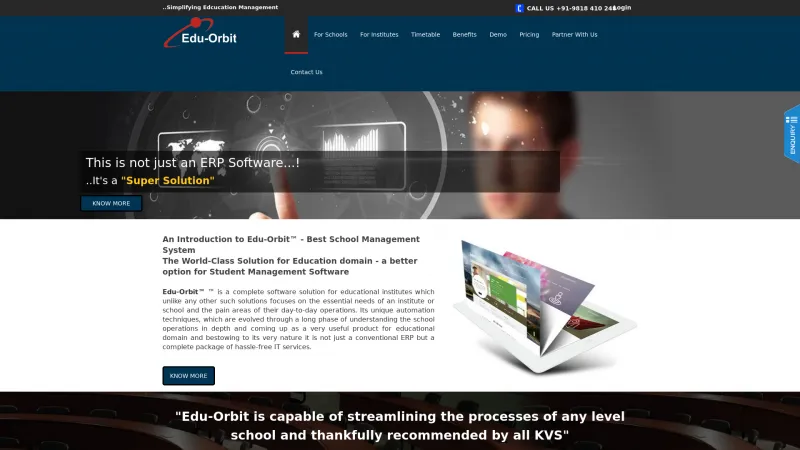 Homepage of Edu Orbit