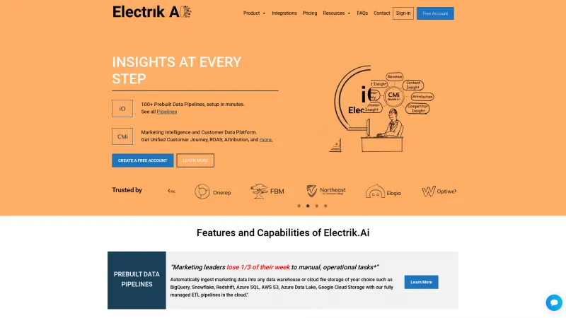 Homepage of Electrik.Ai