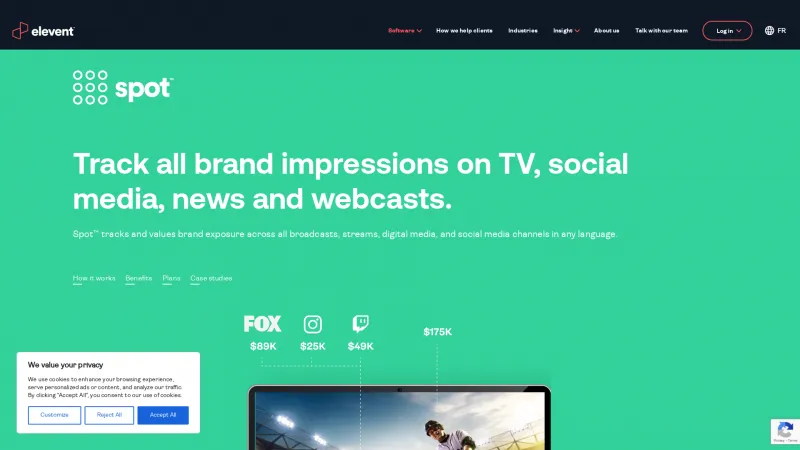 Homepage of Spot