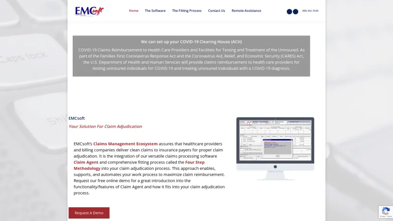 Homepage of Claim Agent