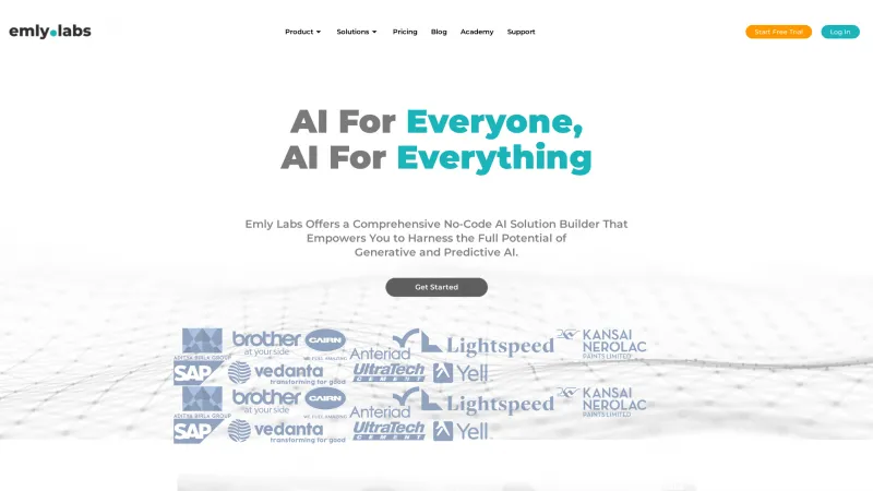 Homepage of Emly Labs