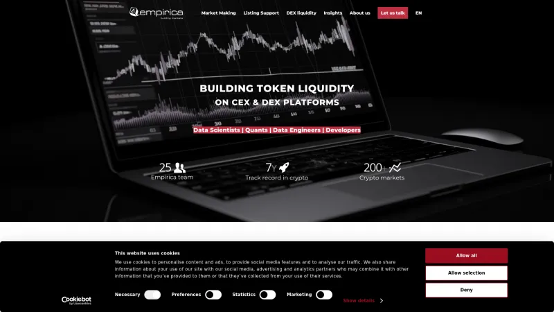 Homepage of Empirica