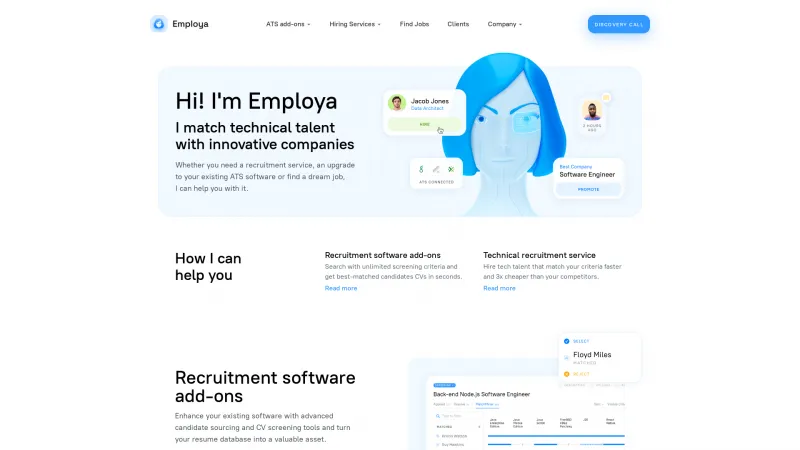 Homepage of Employa