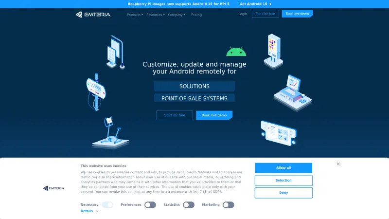 Homepage of Emteria