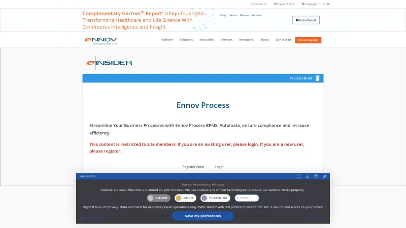 Homepage of Ennov Process