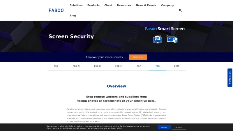 Homepage of Fasoo Smart Screen