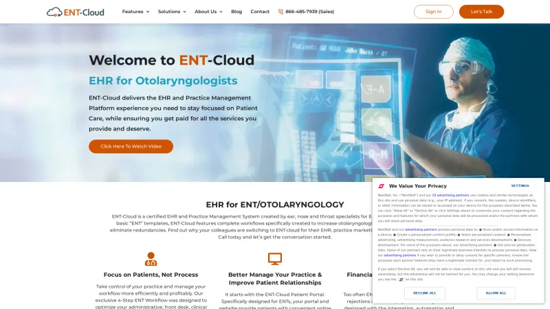 Homepage of ENT-Cloud