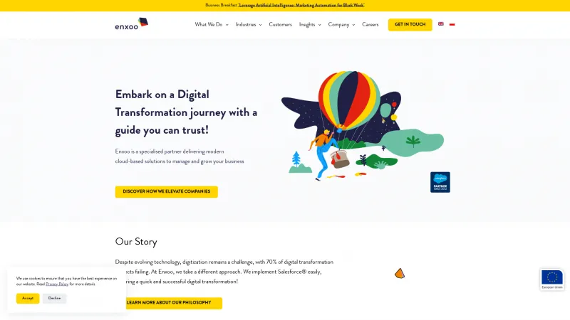 Homepage of Enxoo