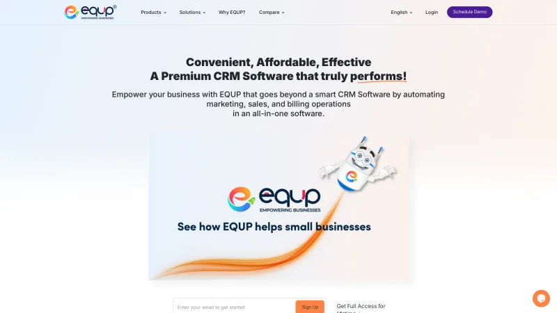 Homepage of EQUP