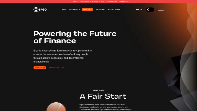 Homepage of Ergo