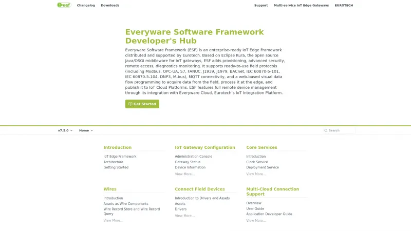 Homepage of Everyware Software Framework (ESF)