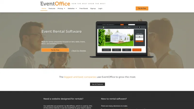 Homepage of EventOffice