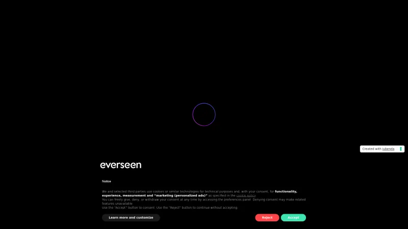 Homepage of Everseen