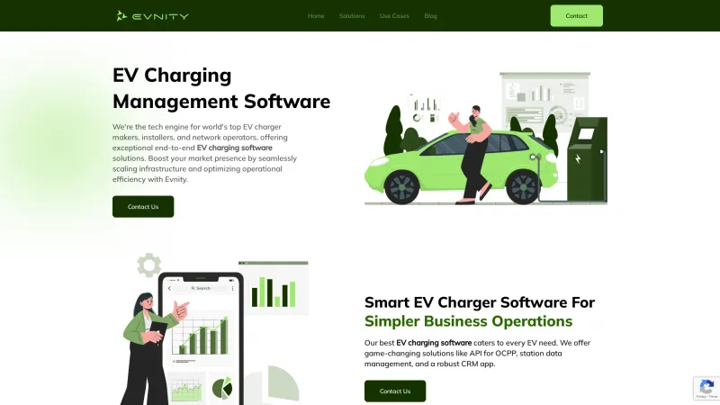 Homepage of Evnity