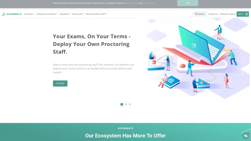 Homepage of ExamRoom.AI