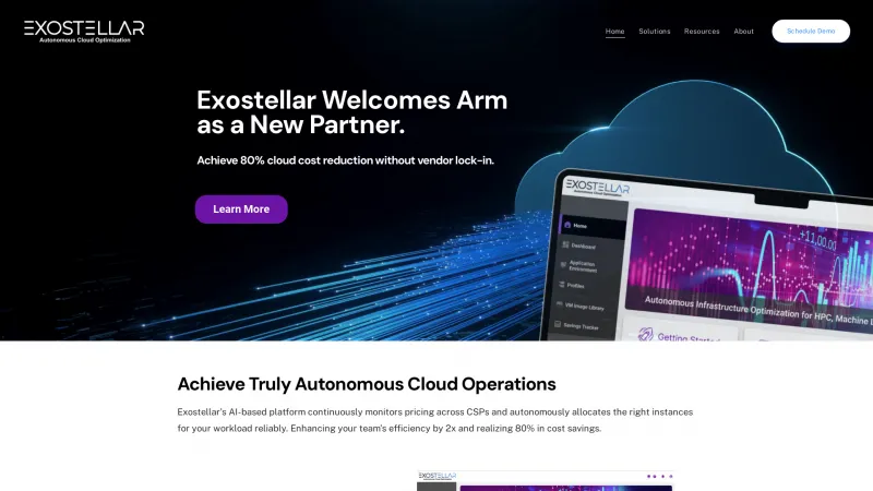 Homepage of Exostellar