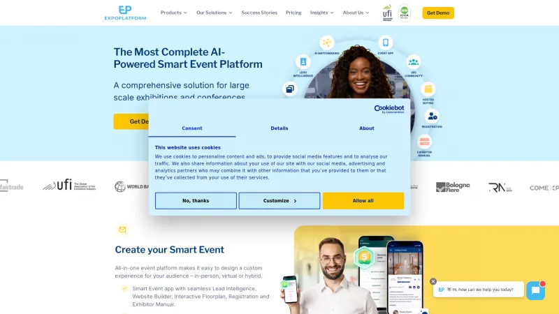 Homepage of ExpoPlatform