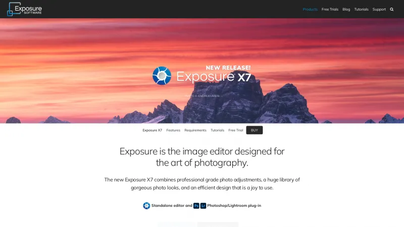 Homepage of Exposure