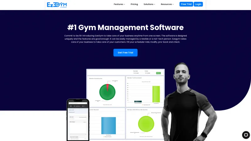 Homepage of EzeGym