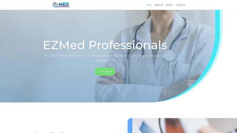 Homepage of EZMed Professionals