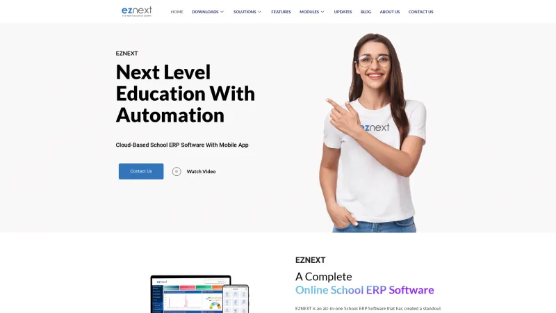 Homepage of EZNEXT