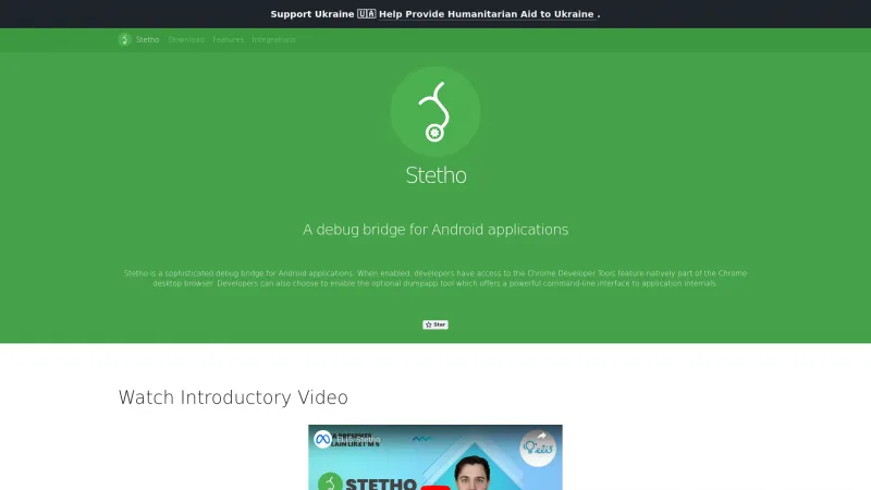 Homepage of Stetho