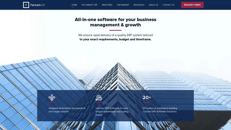 Homepage of Factumsoft