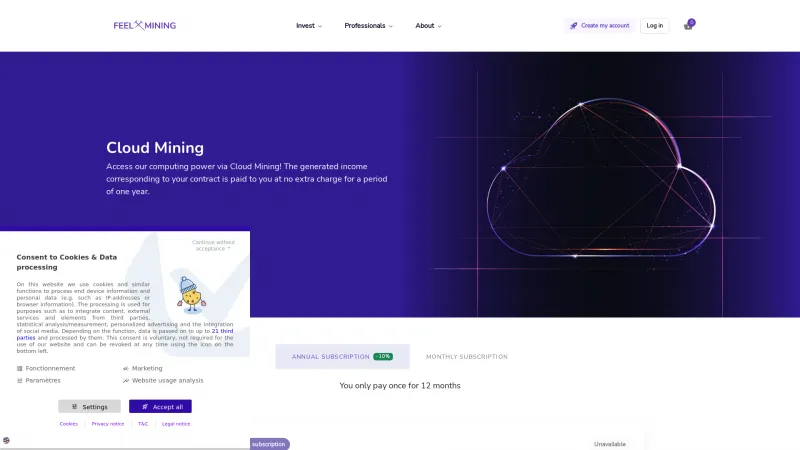 Homepage of Feel Mining