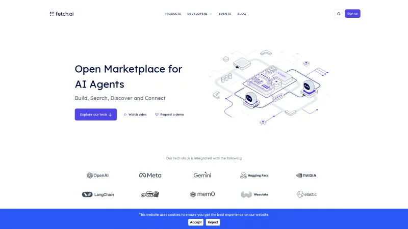 Homepage of Fetch.ai