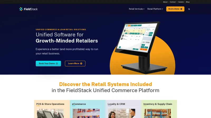 Homepage of FieldStack