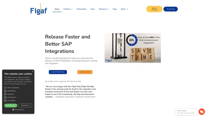 Homepage of Figaf DevOps Tool