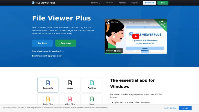 Homepage of File Viewer Plus