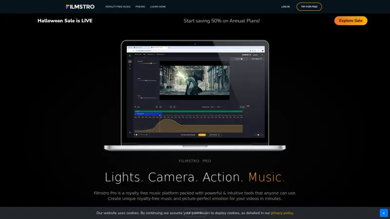 Homepage of Filmstro