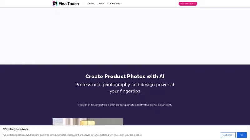 Homepage of FinalTouch