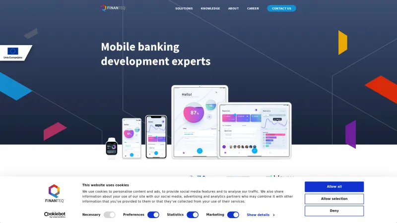 Homepage of FINANTEQ