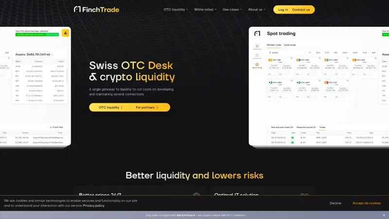 Homepage of FinchTrade