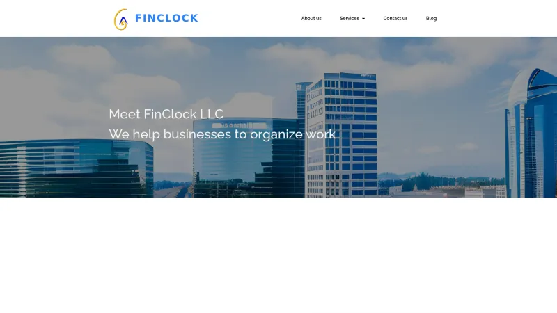 Homepage of FinClock