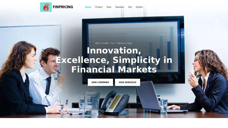 Homepage of FinPricing