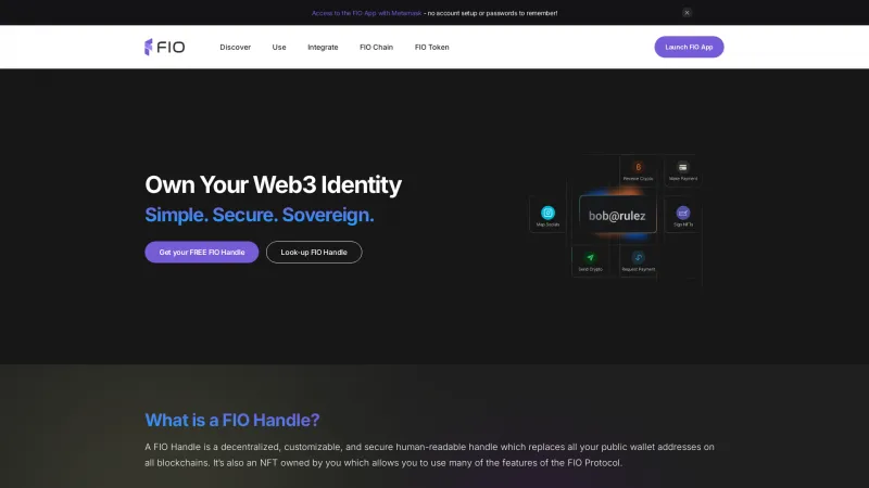 Homepage of FIO Protocol