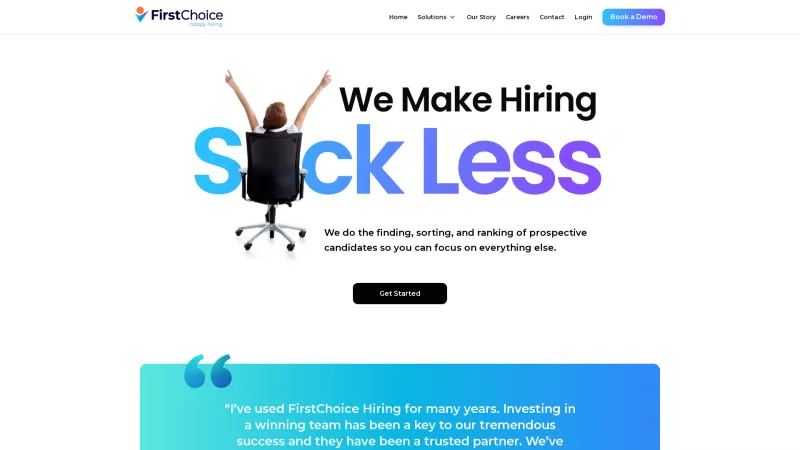 Homepage of First Choice Hiring Solutions