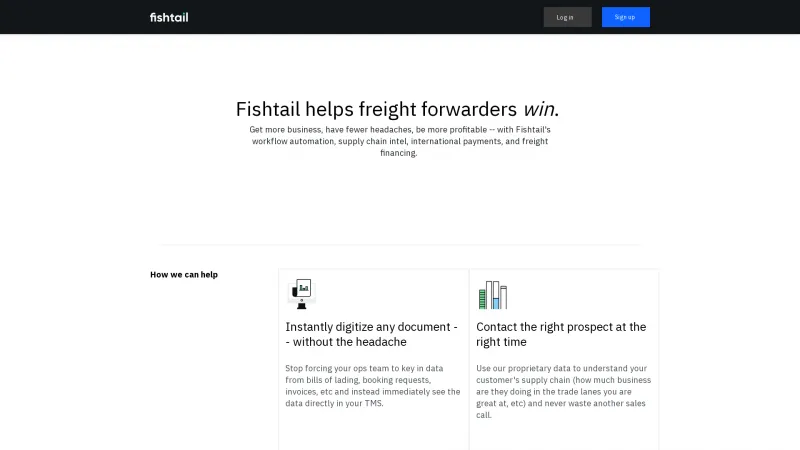 Homepage of Fishtail