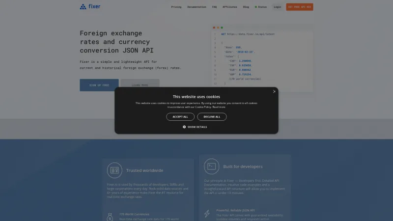 Homepage of Fixer