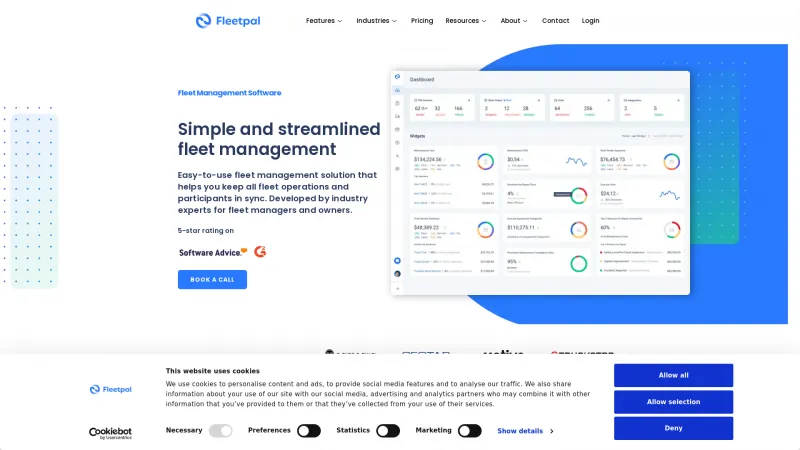 Homepage of Fleetpal