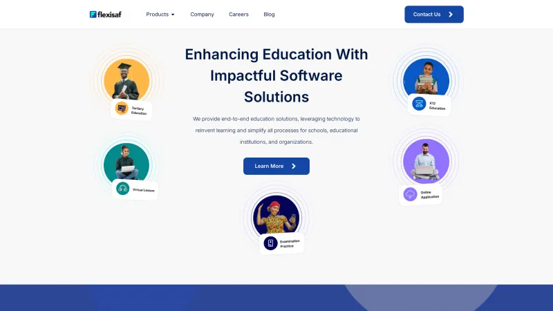 Homepage of SAF School Management Software