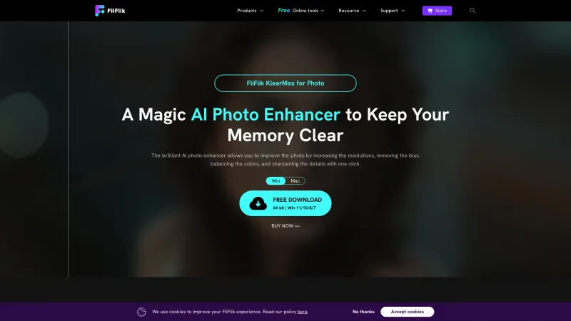 Homepage of FliFlik KlearMax for Photo