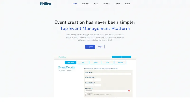 Homepage of Floktu